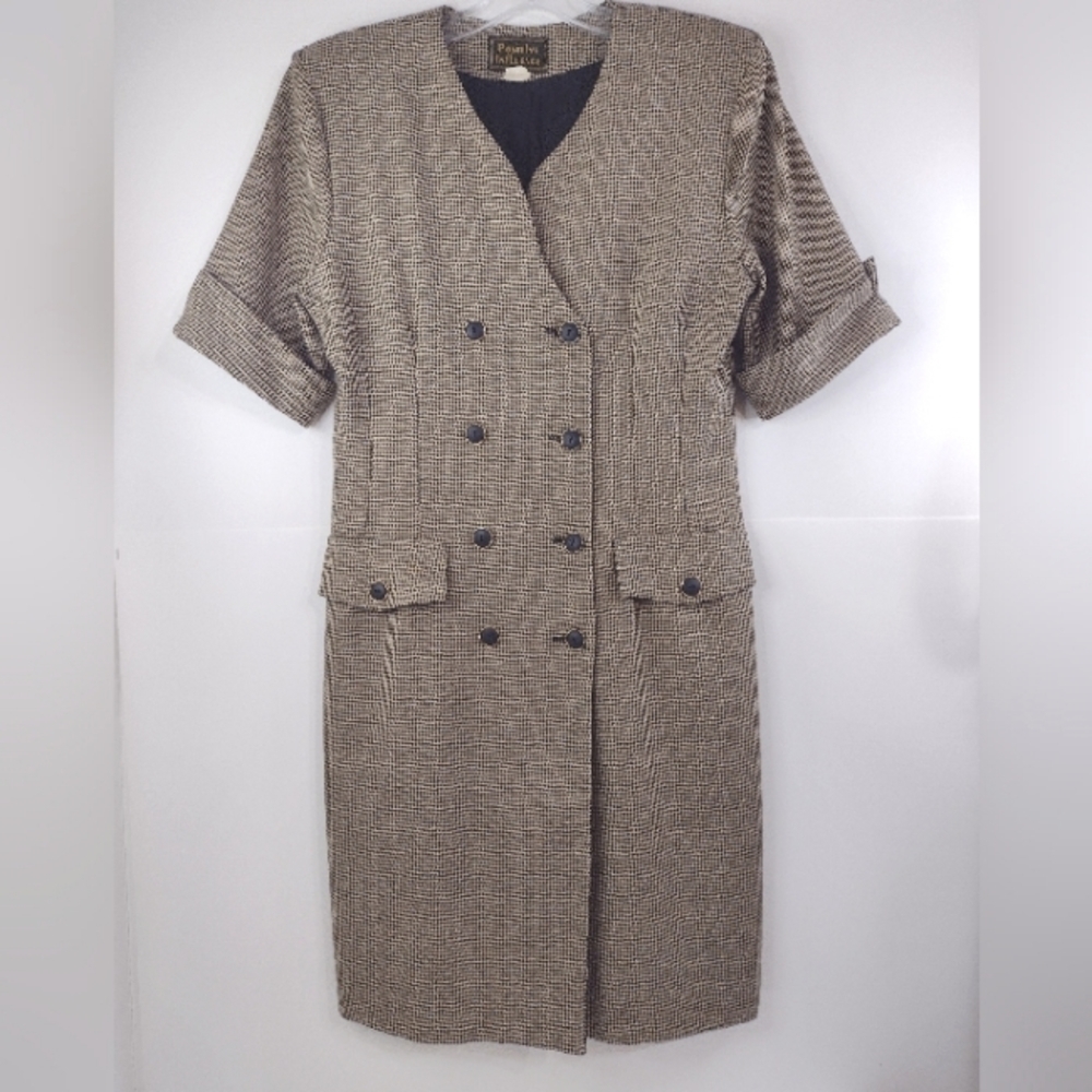 Positive influence Vintage women's brown midi dress size (10)